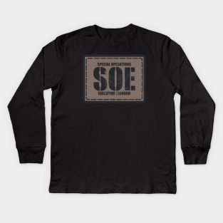 WW2 SOE Special Operations Executive (distressed) Kids Long Sleeve T-Shirt